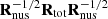 $ \mathbf{{R}}_{\mathrm{nus}}^{-1/2} \mathbf{{R}}_{\mathrm{tot}} \mathbf{{R}}_{\mathrm{nus}}^{-1/2} $