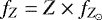 $f_Z = Z \times f_{Z_{\odot}}$