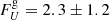 $ F_U^{\rm{g}} = 2.3 \pm 1.2 $