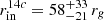$ r^{14c}_{\mathrm{in}}=58^{+33}_{-21}\,r_{\mathit{g}} $