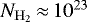 $N_{\mathrm{H_2}}\,{\approx}\,10^{23}$