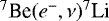 $^7\textrm{Be}( e^{-},\nu)^7\textrm{Li}$