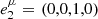 $ e_2^\mu {\mkern 1mu} = {\mkern 1mu} (0,0,1,0) $