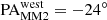 $ \rm{PA_{MM2}^{west}}=-24^\circ $