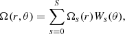 $$ \begin{aligned} \Omega (r,\theta ) = \sum _{s=0}^S \Omega _{s}(r)W_{s}(\theta ), \end{aligned} $$