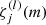 $ \zeta _j^{(l)}(m) $