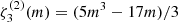 $ \zeta _3^{(2)}(m) = (5{m^3} - 17m)/3 $