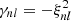 $ \gamma_{nl}=-\xi_{nl}^2 $