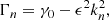 $$ \begin{aligned} \Gamma _n&= \gamma _0 -\epsilon ^2 k_n^2 , \end{aligned} $$