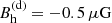 $ B_\text{h}^\text{(d)}=-0.5{\,\mu{\rm G}} $