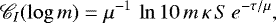 \begin{equation*} \mathscr{C}_I (\log m) = \mu^{-1} \, \ln 10 \, m \, \kappa \, S \, e^{-\tau/\mu}, \end{equation*}