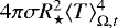 $\,4\pi\sigma R_{\star}^2 \langle T \rangle_{\Omega,t}^4$