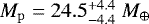 $M_{\mathrm{p}} = 24.5_{-4.4}^{&#x002B;4.4}\;{M_{\oplus}}$