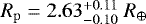 $R_{\mathrm{p}} = 2.63_{-0.10}^{&#x002B;0.11}\;{R_{\oplus}}$