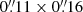 $ 0{{\overset{\prime\prime}{.}}}11 \times 0{{\overset{\prime\prime}{.}}}16 $