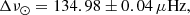 $$ \begin{aligned} \Delta \nu _{\odot } = 134.98 \pm 0.04\,\mu \mathrm{Hz}, \end{aligned} $$