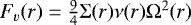 $F_{v}(r) = \frac{9}{4} \Sigma(r) \nu(r) \Omega^{2}(r)$