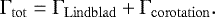 \begin{equation*}\Gamma_{\mathrm{tot}} = \Gamma_{\mathrm{Lindblad}} &#x002B; \Gamma_{\mathrm{corotation}}. \end{equation*}