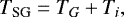 \begin{align*} T_{\textrm{SG}} = T_{G} &#x002B; T_{i}, \end{align*}