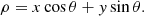 $$ \begin{aligned} \rho = x \cos \theta + { y} \sin \theta . \end{aligned} $$