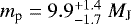 ${m_{\textrm{p}}}=9.9 ^{&#x002B; 1.4 }_{- 1.7 }~{M_{\textnormal{J}}}$