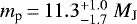 ${m_{\textrm{p}}}\,{=}\,11.3 ^{&#x002B;1.0 }_{-1.7 }~{M_{\textnormal{J}}}$