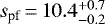${s_{\textrm{pf}}}\,{=}\,10.4 ^{&#x002B; 0.7 }_{- 0.2 }$