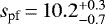 ${s_{\textrm{pf}}}\,{=}\,10.2 ^{&#x002B; 0.3 }_{- 0.7 }$