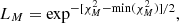 $$ \begin{aligned} L_{M}=\exp ^{-[\chi _{M}^2-\mathrm{min} (\chi ^2_{M})]/2}, \end{aligned} $$