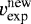 $v^{\textrm{new}}_{\textrm{exp}}$