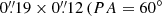 $ 0{{\overset{\prime\prime}{.}}}19\times0{{\overset{\prime\prime}{.}}}12\,(PA=60^\circ $