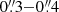 $ 0{{\overset{\prime\prime}{.}}}3{-}0{{\overset{\prime\prime}{.}}}4 $