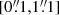 $ [0{{\overset{\prime\prime}{.}}}1,1{{\overset{\prime\prime}{.}}}1] $