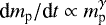 $ \textrm{d}m_{\textrm{p}}/\textrm{d}t \propto m_{\textrm{p}}^{\gamma}$