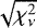 $\sqrt{\chi^2_{\nu}}$