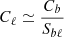 $ C_\ell\simeq \frac{C_b}{S_{b\ell}} $