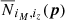 $ \overline{N}_{i_M,i_z}({\boldsymbol{p}}) $