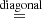 $ \stackrel{\text{ diagonal}}{=} $