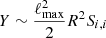 $ Y\sim \frac{\ell_{\mathrm{max}}^2}{2} R^2 S_{i,i} $