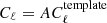 $ C_\ell = A C_\ell^\mathrm{template} $