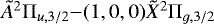 ${\tilde{A}^2\Pi_{u,3/2}{-}(1,0,0)\tilde{X}^2\Pi_{g,3/2}}$