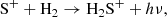 $$ \begin{aligned} \mathrm{S}^{+} + \mathrm{H}_2 \rightarrow \mathrm{H}_2\mathrm{S}^{+} + h\nu ,\nonumber \end{aligned} $$