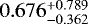 $0.676^{&#x002B;0.789}_{-0.362}$