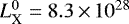 $L^{0}_{\textrm{X}}= 8.3\,{\times}\,10^{28}$