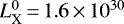 $L^{0}_{\textrm{X}}\,{=}\,1.6\,{\times}\,10^{30}$
