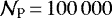 ${\cal N}_{\textrm{P}}\,{=}\,100\,000$