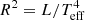 $ {R^2} = L/T_{{\rm{eff}}}^4 $