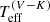 $ T_{\mathrm{eff}}^{(V-K)} $