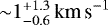${\sim}1^{&#x002B;1.3}_{-0.6}\,\textrm{km\,s}^{-1}$