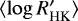 $\langle{\log R\ensuremath{&#x0027;}_{\textrm{HK}}}\rangle$
